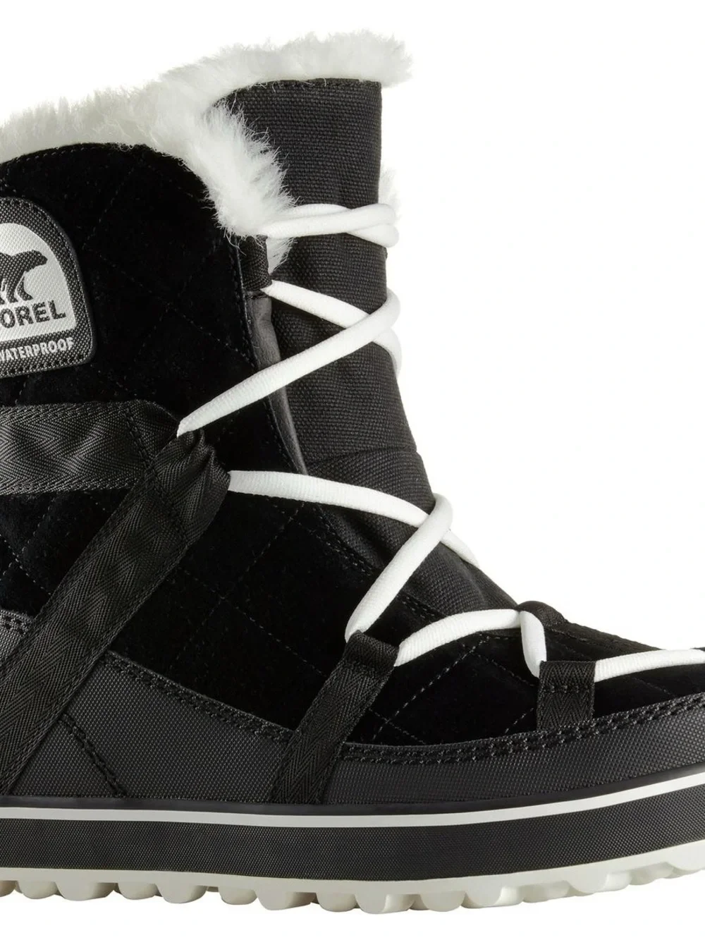 Sorel Glacy Explorer Shortie Black Winter Snow Boots Waterproof Sz 10